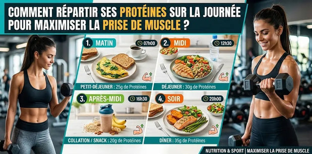 Comment répartir ses protéines sur la journée pour maximiser la prise de muscle ?