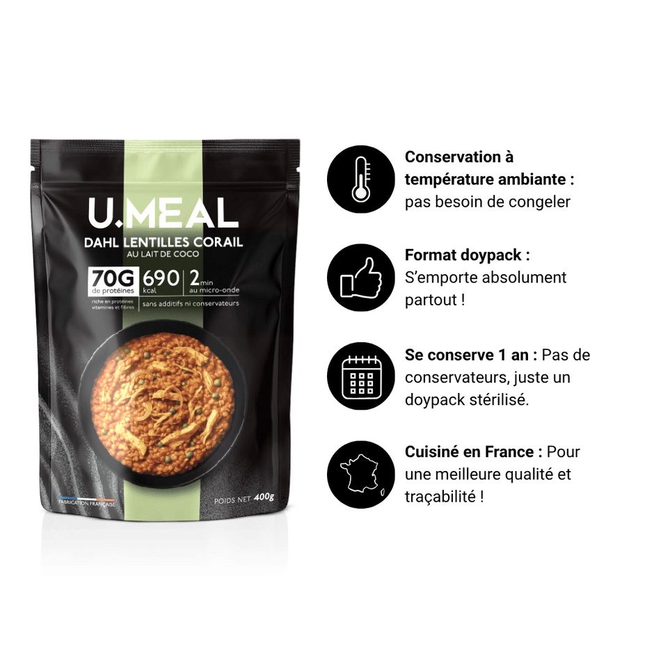 Dahl de Lentilles Corail Protéiné Végétarien