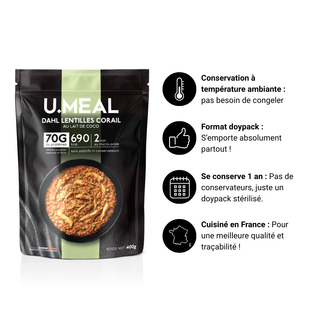 Dahl de Lentilles Corail Protéiné Végétarien