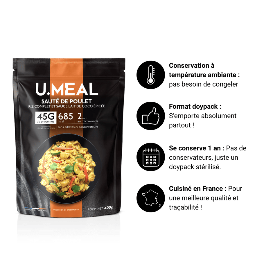 Sauté de Poulet Thaï Protéiné