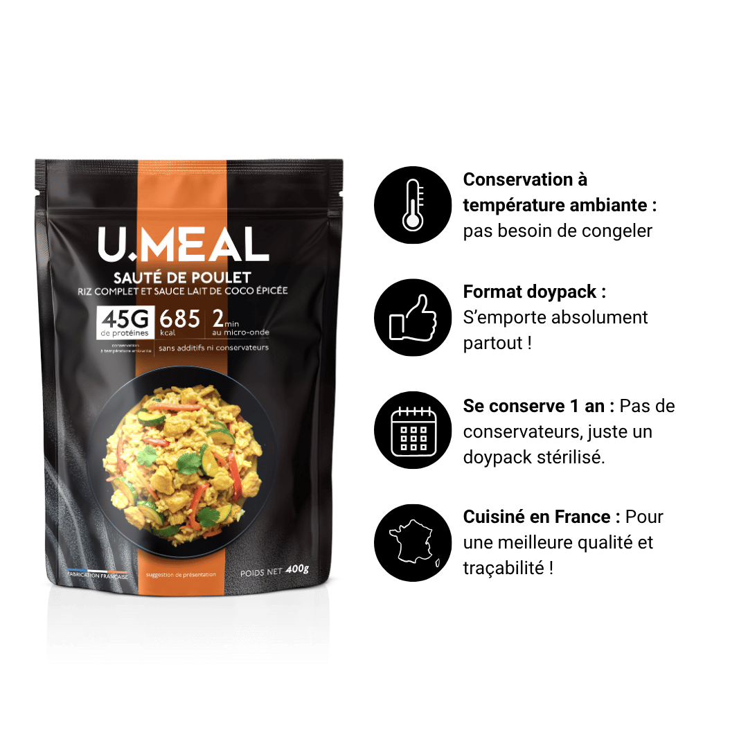 Sauté de Poulet Thaï Protéiné